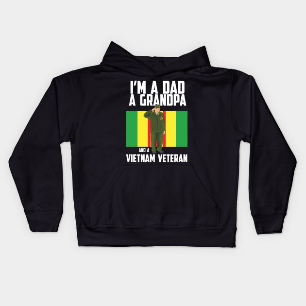 Dad, grandpa and vietnam veteran Kids Hoodie by nordishland